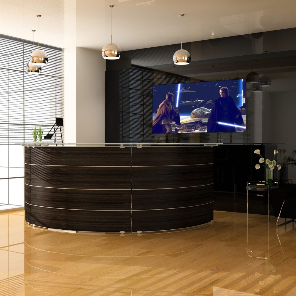 Reception in modern office